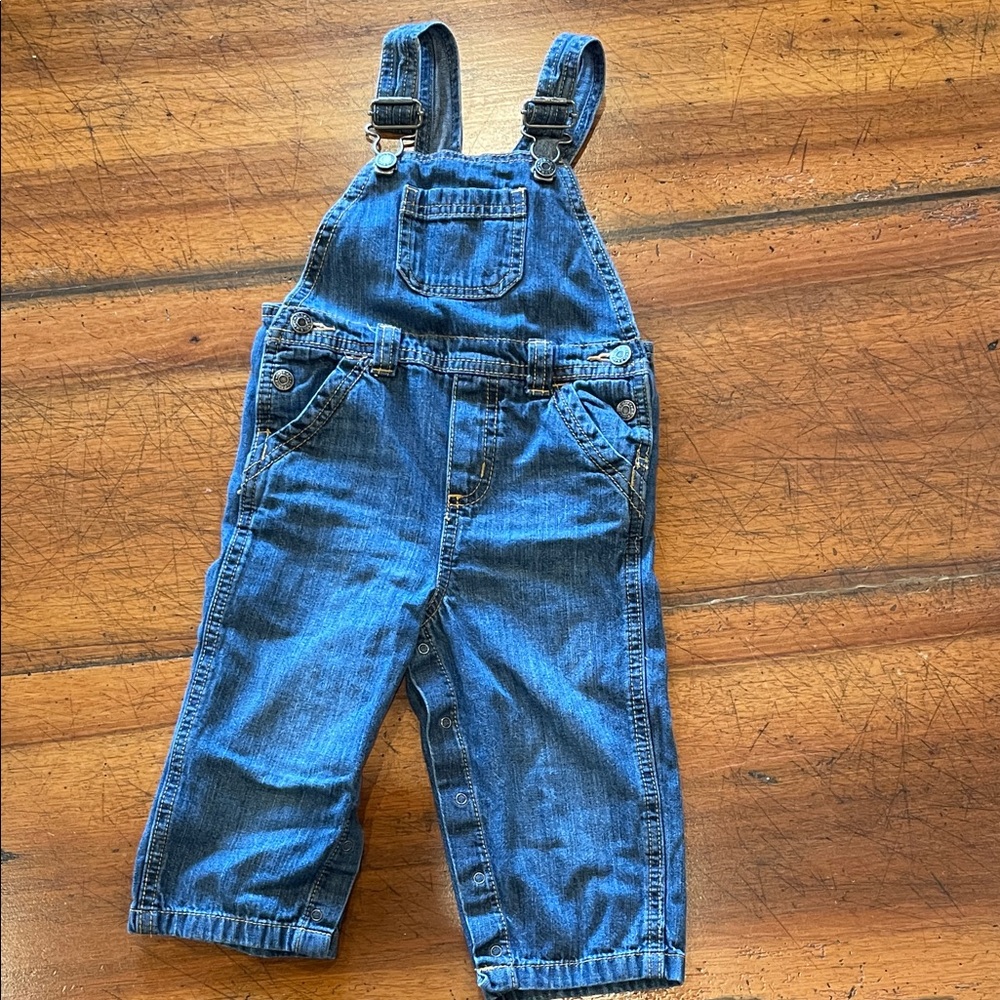 Old Navy | unisex Classic Denim Kids Overalls | 18-24 months